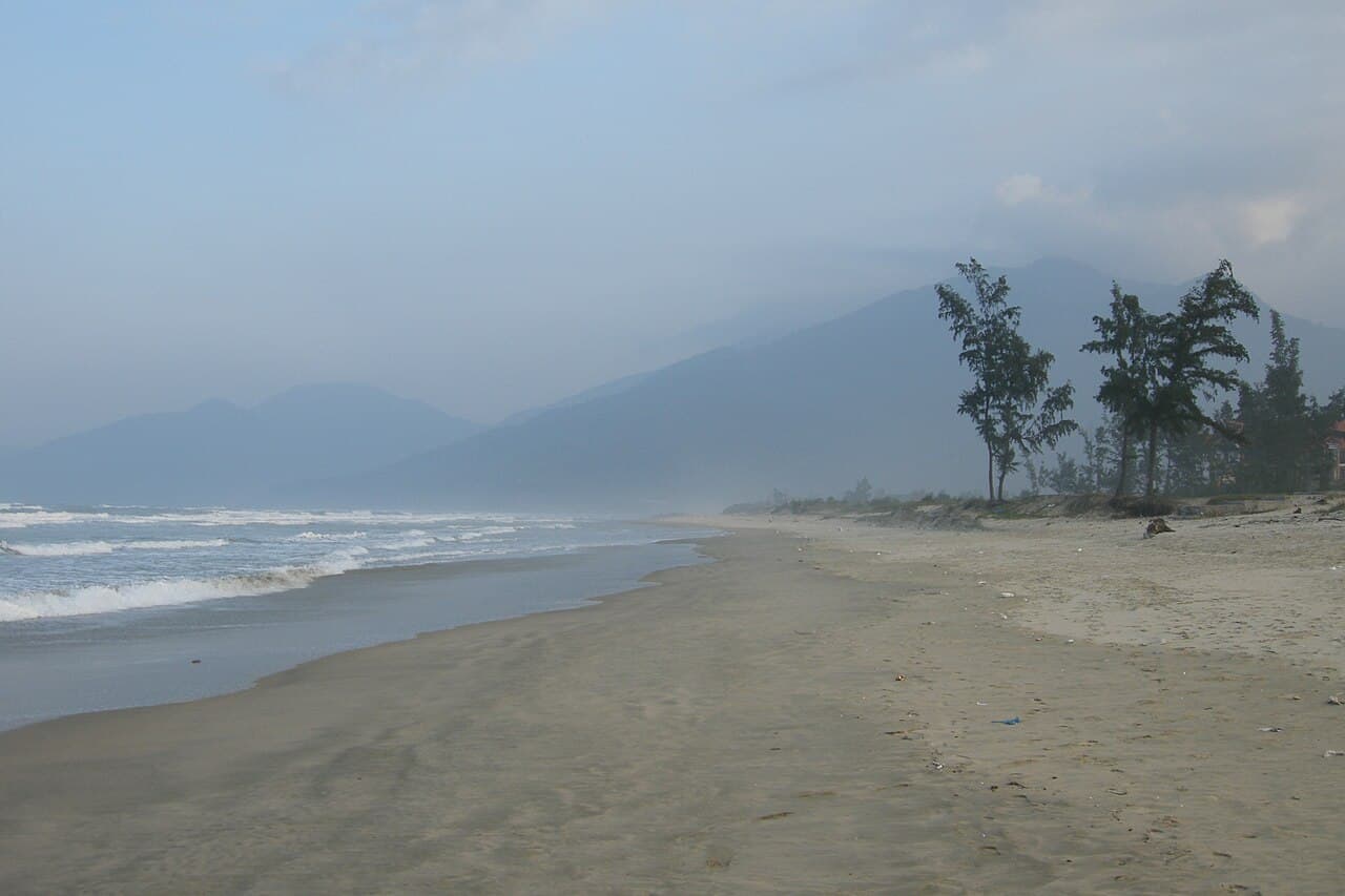 Private car stopped at the Hai Van Pass lookout above Lang Co